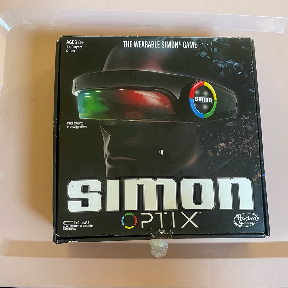 Hasbro Simon Optix Interactive Headset Game W/ Box & Instructions